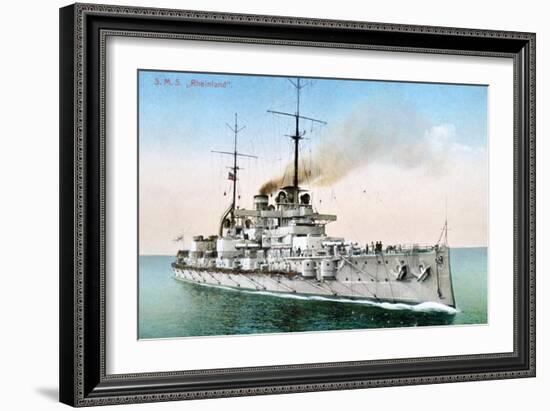 German Battleship Rheinland, C1910-1918-null-Framed Giclee Print