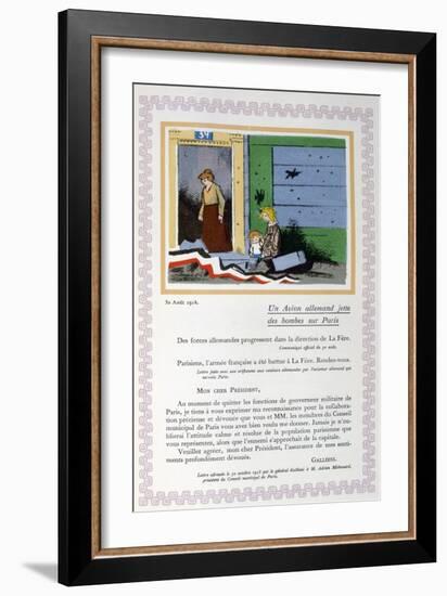 German Bombing of Paris, 30th August 1914-Andre Helle-Framed Giclee Print