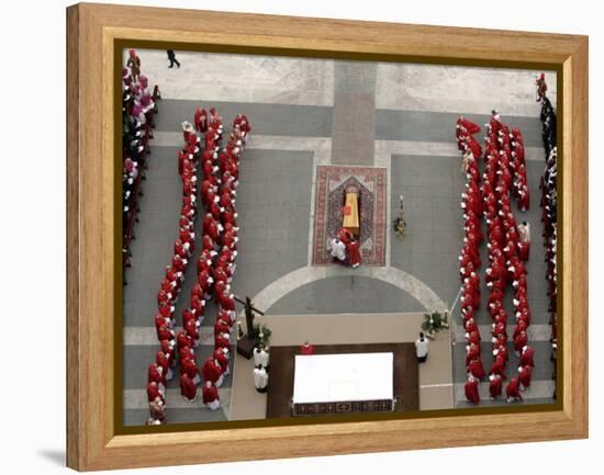 German Cardinal Joseph Ratzinger Conducts a Funeral Mass-null-Framed Premier Image Canvas