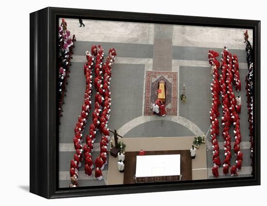 German Cardinal Joseph Ratzinger Conducts a Funeral Mass-null-Framed Premier Image Canvas