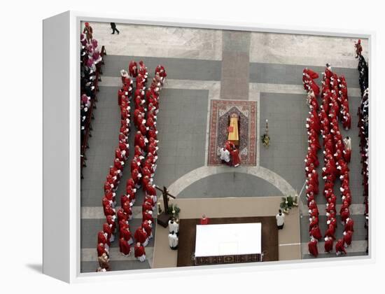 German Cardinal Joseph Ratzinger Conducts a Funeral Mass-null-Framed Premier Image Canvas