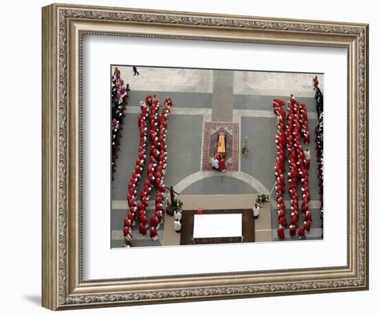 German Cardinal Joseph Ratzinger Conducts a Funeral Mass-null-Framed Photographic Print