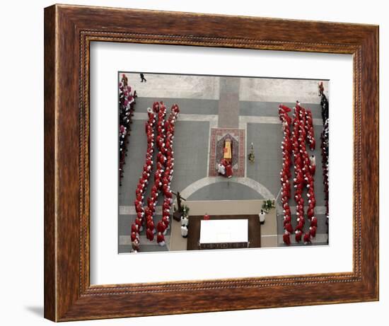 German Cardinal Joseph Ratzinger Conducts a Funeral Mass-null-Framed Photographic Print