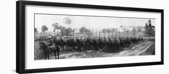 German Cavalry before an Attack During World War I on the Western Front-Robert Hunt-Framed Photographic Print