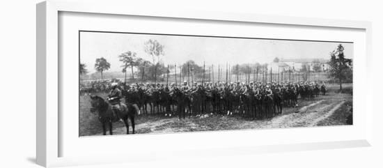 German Cavalry before an Attack During World War I on the Western Front-Robert Hunt-Framed Photographic Print