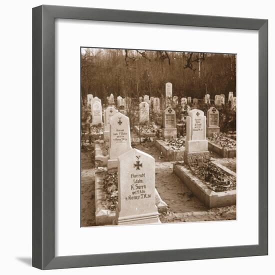 German cemetery, Carlepont, Northern France, c1914-c1918-Unknown-Framed Photographic Print