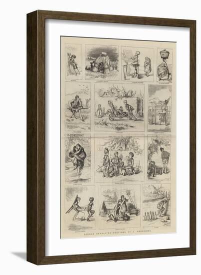 German Character Sketches-null-Framed Giclee Print