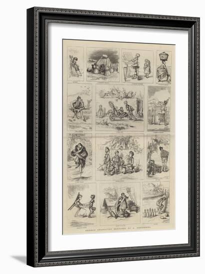 German Character Sketches-null-Framed Giclee Print