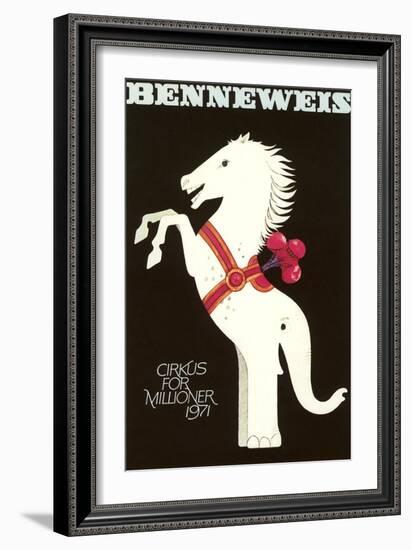 German Circus with Horse and Elephant Hybrid-null-Framed Art Print