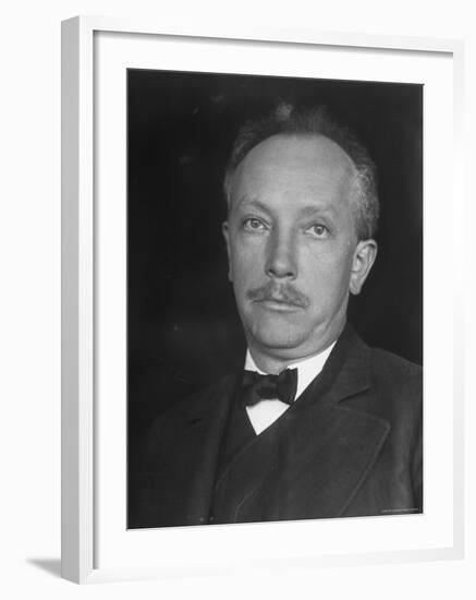 German Composer Richard Strauss Posing for Photographer E. O. Hoppe-Emil Otto Hoppé-Framed Premium Photographic Print