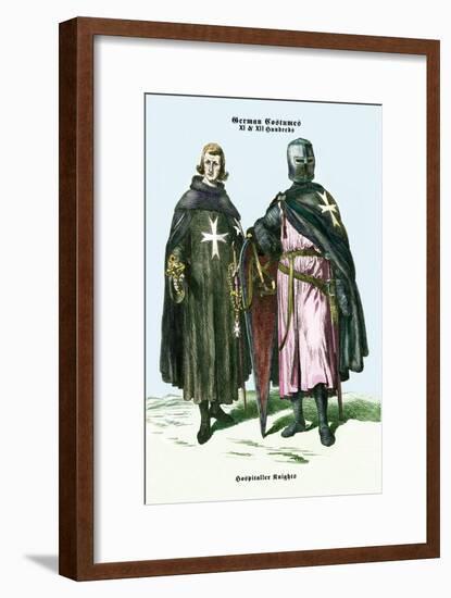 German Costumes: Hospitaller Knights-null-Framed Art Print