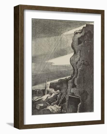 German Double Pill Box, Gheluvelt (Litho)-Paul Nash-Framed Giclee Print