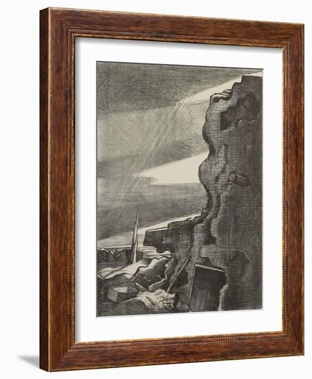 German Double Pill Box, Gheluvelt (Litho)-Paul Nash-Framed Giclee Print