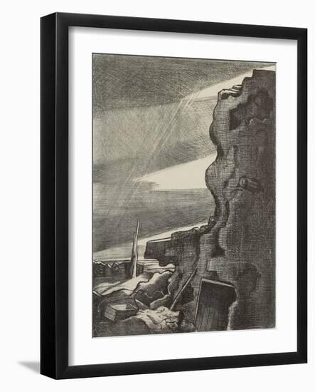 German Double Pill Box, Gheluvelt (Litho)-Paul Nash-Framed Giclee Print