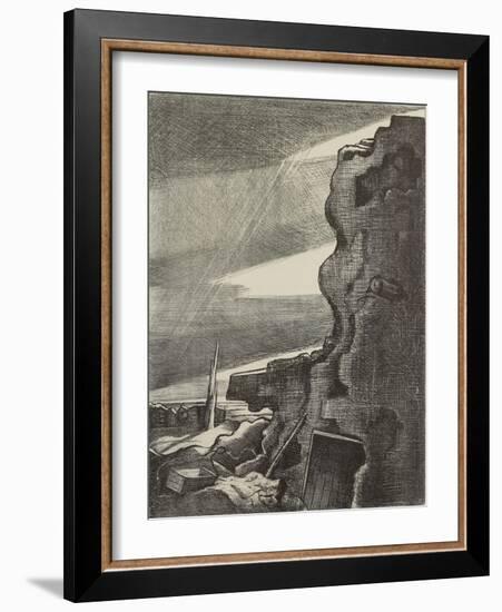 German Double Pill Box, Gheluvelt (Litho)-Paul Nash-Framed Giclee Print