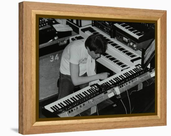 German Electronic Musician Klaus Schulze at the Forum Theatre, Hatfield, Hertfordshire, 1983-Denis Williams-Framed Premier Image Canvas