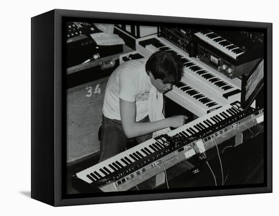 German Electronic Musician Klaus Schulze at the Forum Theatre, Hatfield, Hertfordshire, 1983-Denis Williams-Framed Premier Image Canvas