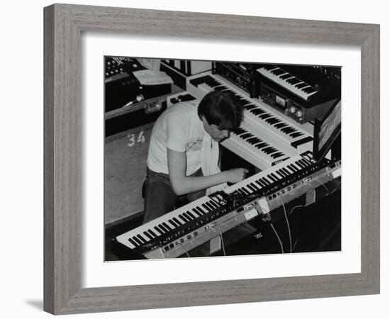 German Electronic Musician Klaus Schulze at the Forum Theatre, Hatfield, Hertfordshire, 1983-Denis Williams-Framed Photographic Print