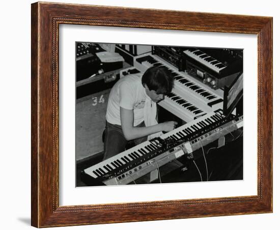 German Electronic Musician Klaus Schulze at the Forum Theatre, Hatfield, Hertfordshire, 1983-Denis Williams-Framed Photographic Print