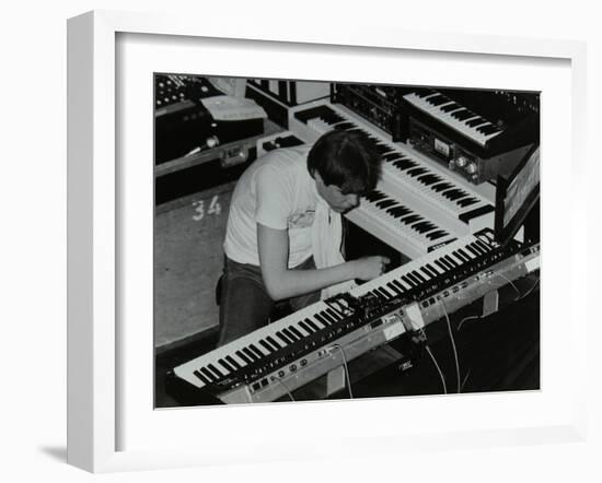 German Electronic Musician Klaus Schulze at the Forum Theatre, Hatfield, Hertfordshire, 1983-Denis Williams-Framed Photographic Print