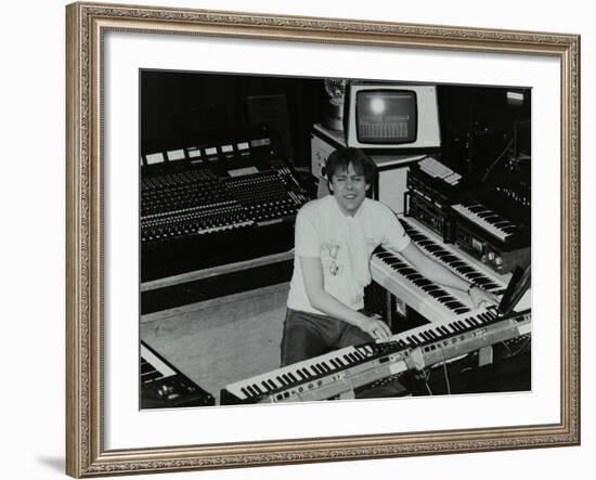 German Electronic Musician Klaus Schulze at the Forum Theatre, Hatfield, Hertfordshire, 1983-Denis Williams-Framed Photographic Print