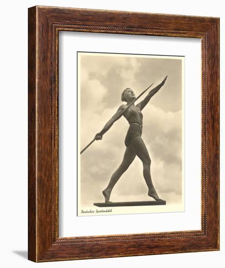 German Female Athlete, with Javelin-null-Framed Art Print