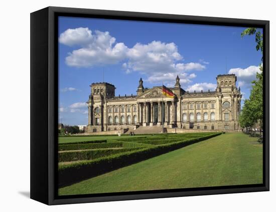 German Flag Flies in Front of the Reichstag in Berlin, Germany, Europe-Scholey Peter-Framed Premier Image Canvas