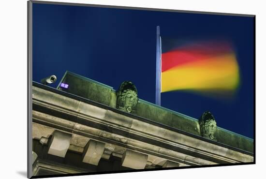 German Flag Flying from the Reichstag-Jon Hicks-Mounted Photographic Print