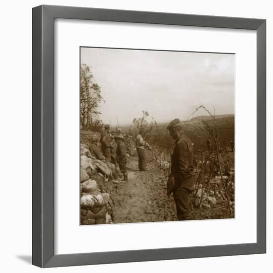 German front line, Verdun, northern France, c1914-c1918-Unknown-Framed Photographic Print