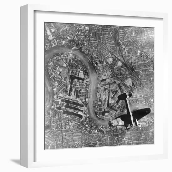 German Heinkel 111 Bomber over London-null-Framed Photo