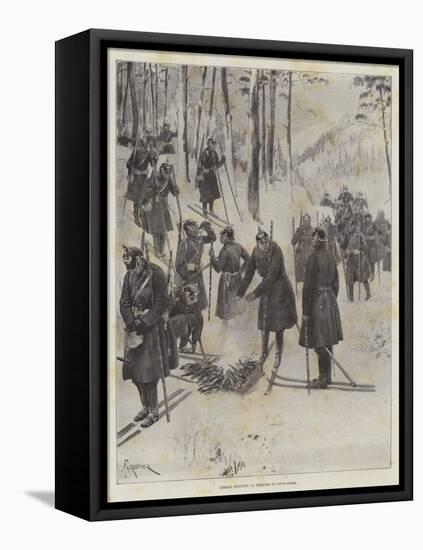 German Infantry at Exercise on Snow-Shoes-Amedee Forestier-Framed Premier Image Canvas