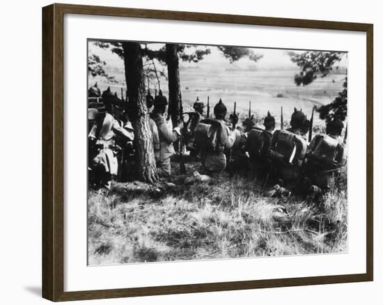 German Infantry at the Edge of the Wood During World War I-Robert Hunt-Framed Photographic Print