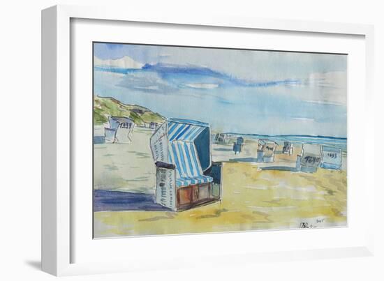 German Island feeling on Sylt with Strandkorb-Markus Bleichner-Framed Art Print