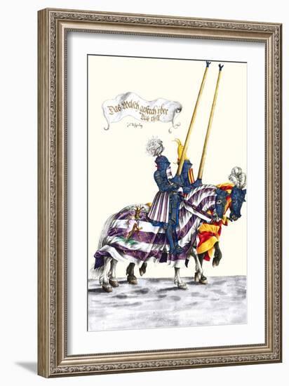 German Knights in Horseback in Procession-H. Burkmair-Framed Art Print