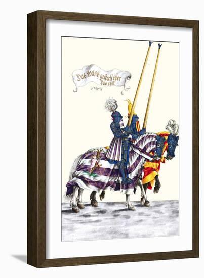 German Knights in Horseback in Procession-H. Burkmair-Framed Art Print