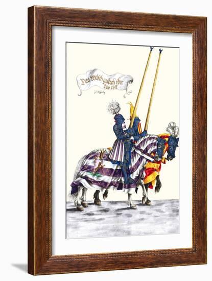 German Knights in Horseback in Procession-H. Burkmair-Framed Art Print