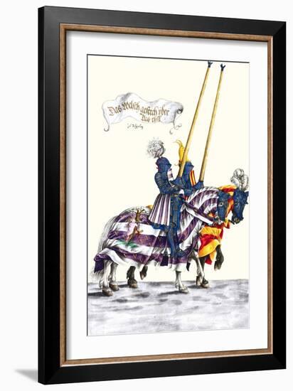 German Knights in Horseback in Procession-H. Burkmair-Framed Art Print