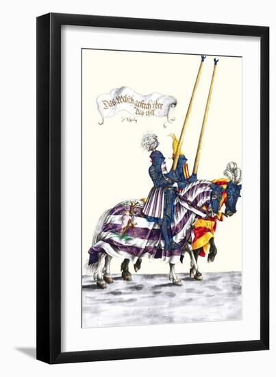 German Knights in Horseback in Procession-H. Burkmair-Framed Art Print