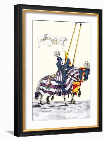 German Knights in Horseback in Procession-H. Burkmair-Framed Art Print