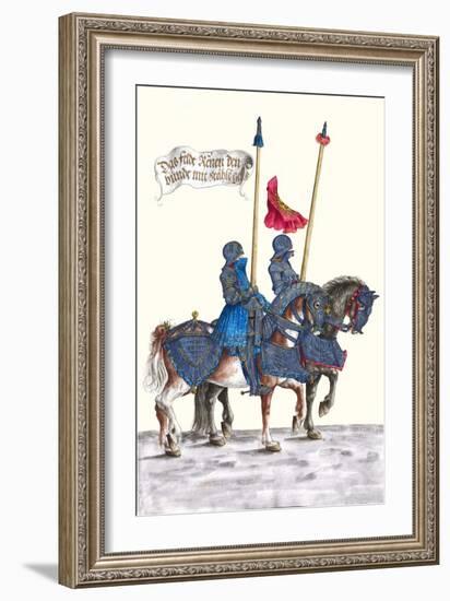 German Knights in Horseback in Procession-H. Burkmair-Framed Art Print