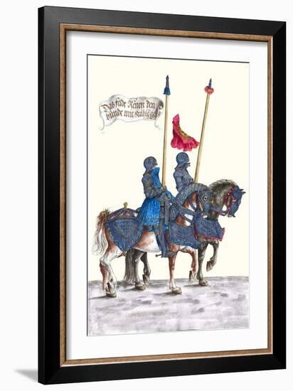 German Knights in Horseback in Procession-H. Burkmair-Framed Art Print