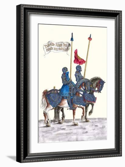 German Knights in Horseback in Procession-H. Burkmair-Framed Art Print