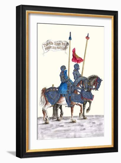 German Knights in Horseback in Procession-H. Burkmair-Framed Art Print