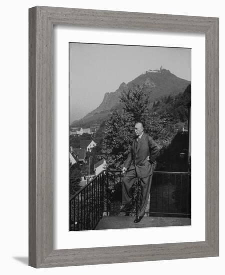 German Konrad Adenauer, During His Pre-Election Campaigning-Ralph Crane-Framed Photographic Print