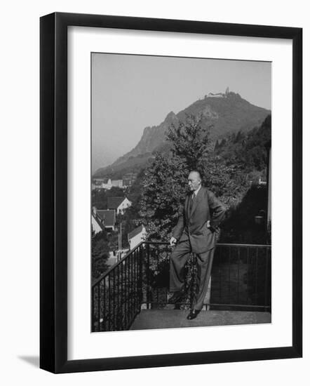 German Konrad Adenauer, During His Pre-Election Campaigning-Ralph Crane-Framed Photographic Print