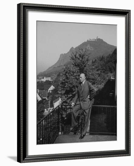 German Konrad Adenauer, During His Pre-Election Campaigning-Ralph Crane-Framed Photographic Print