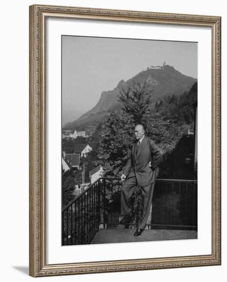 German Konrad Adenauer, During His Pre-Election Campaigning-Ralph Crane-Framed Photographic Print