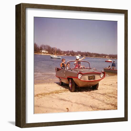 German Made Amphicar, a Car That Drives on Water-Joe Scherschel-Framed Photographic Print