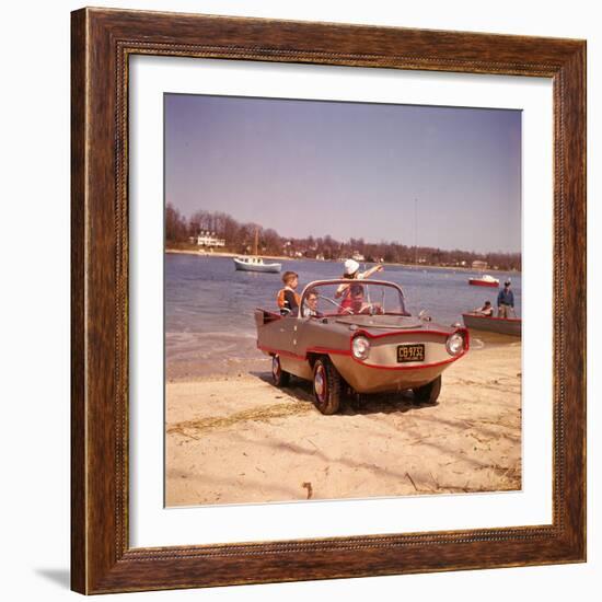 German Made Amphicar, a Car That Drives on Water-Joe Scherschel-Framed Photographic Print