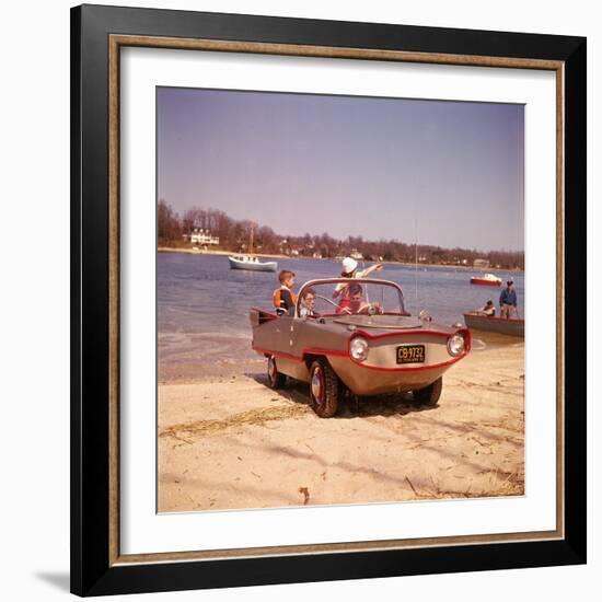 German Made Amphicar, a Car That Drives on Water-Joe Scherschel-Framed Photographic Print